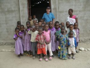 Children at one of the churches we built.